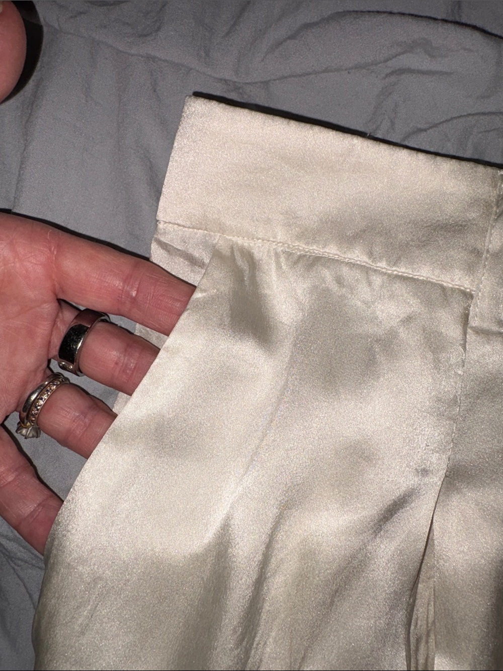 Rachel Zoe Silk Trousers Wide-Leg Size 8 EUC - Picture 7 of 13